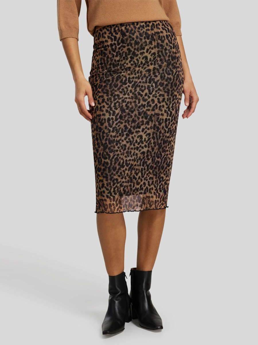 Frauen Rich&Royal Rocke & Jupes | Jupe Mit Leo-Print Camel