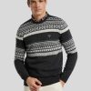 Manner Barbour Pullover & Strickjacken | Pullover Mit Muster Intarsia Anthrazit