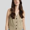 Frauen Samsoe & Samsoe Gilets & Westen | Gilet Ramona Beige