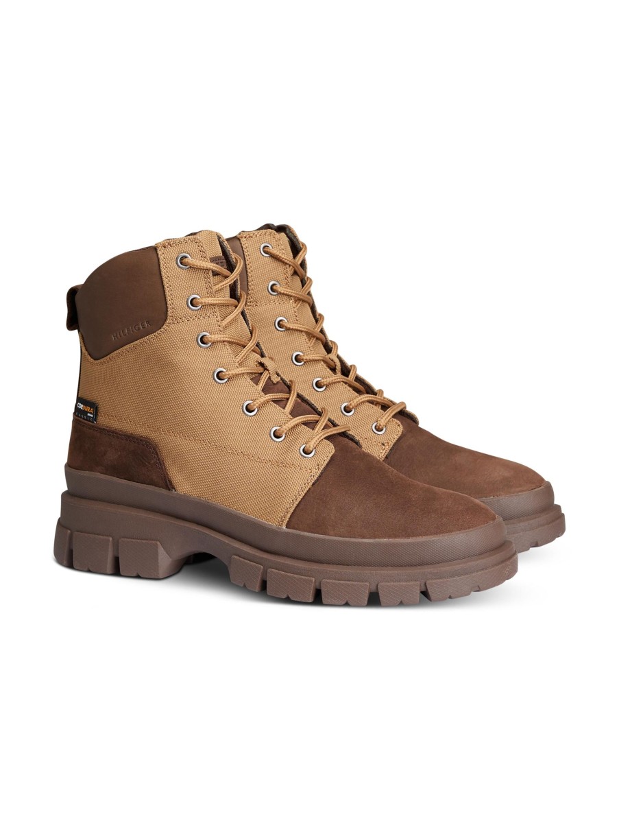 Manner Tommy Hilfiger Boots & Bottinen | Schnurrstiefel Braun