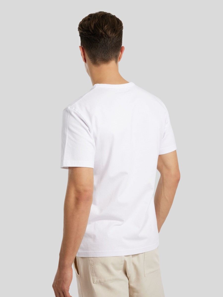 Manner Woolrich T-Shirts & Shirts | T-Shirt Mit Print Weiss