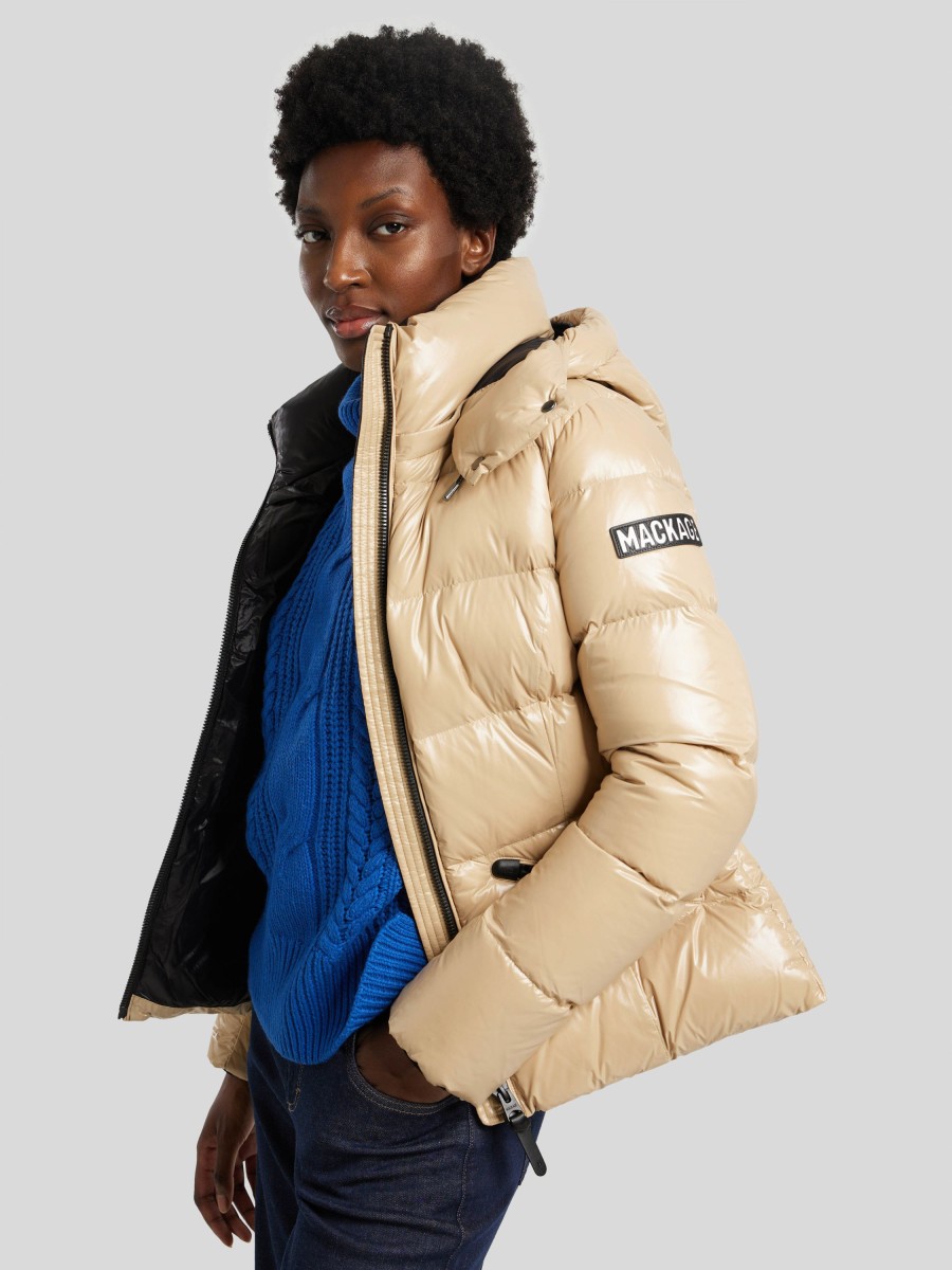 Frauen Mackage Jacken | Steppjacke Aus Daunen Beige