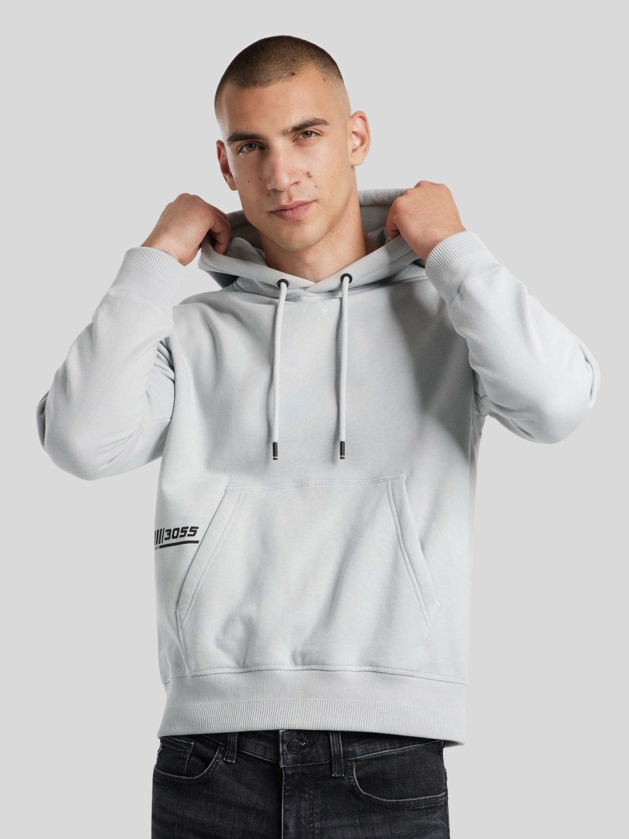 Manner BOSS Casual Hoodies & Sweatshirts | Hoodie Mit Print Hellblau