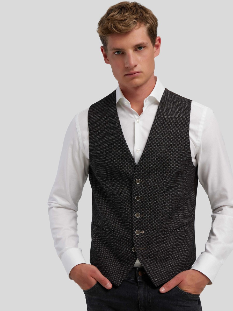 Manner Paul Kehl Gilets & Westen | Gilet Im Custom Fit Braun