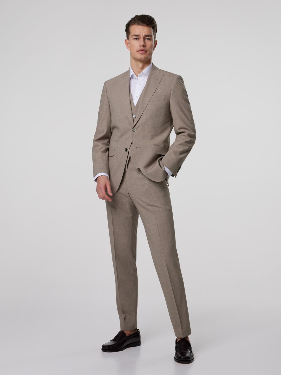 Manner BOSS Men Anzuge | Anzug 3-Teilig Beige