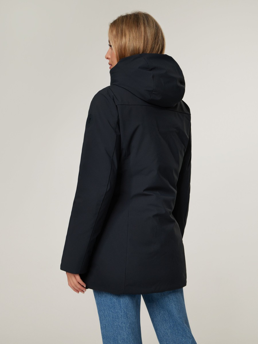 Frauen Save the Duck Mantel | Parka Lusa Schwarz