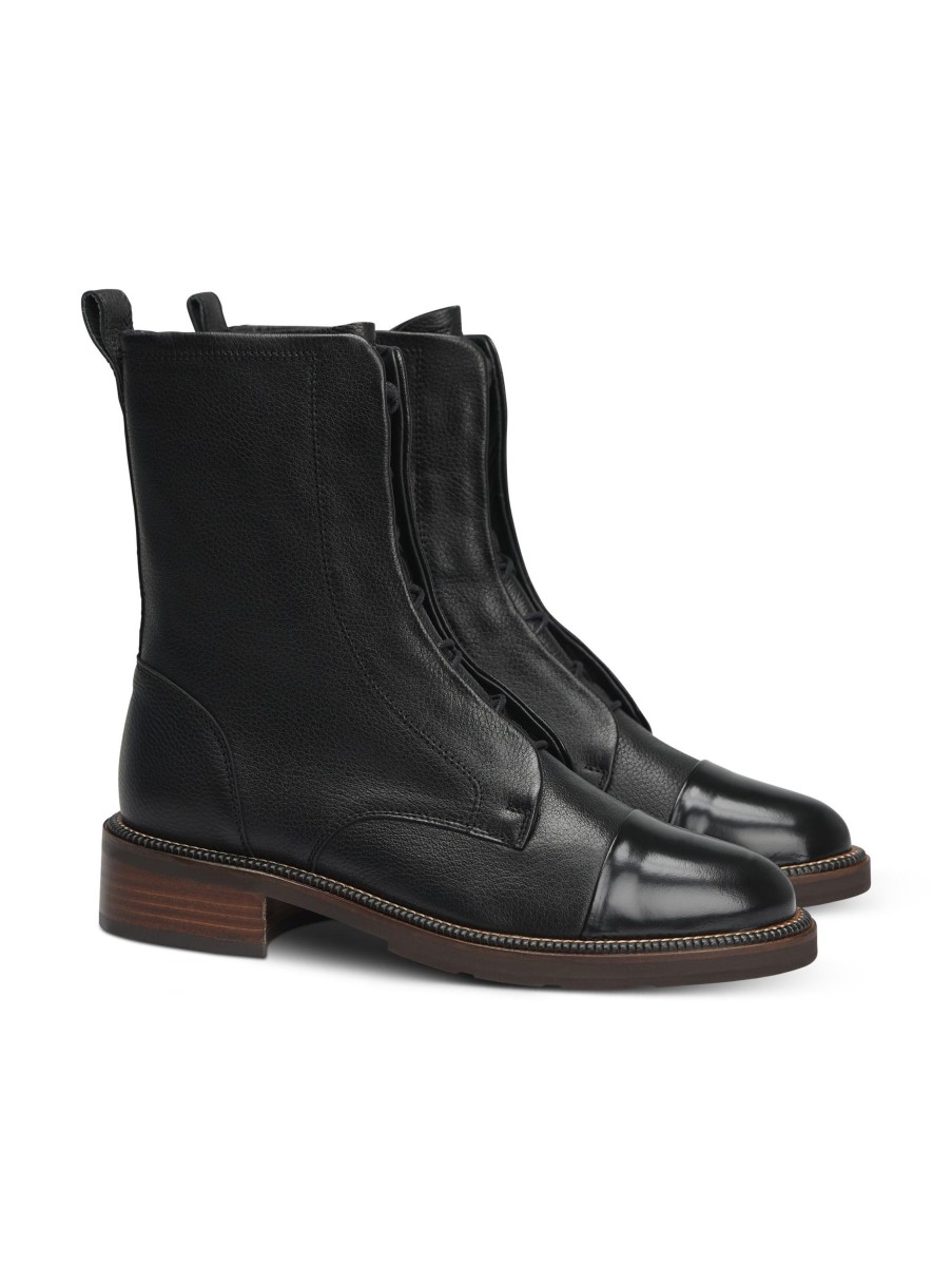 Frauen Pertini Boots & Stiefeletten | Schnurschuh Schwarz