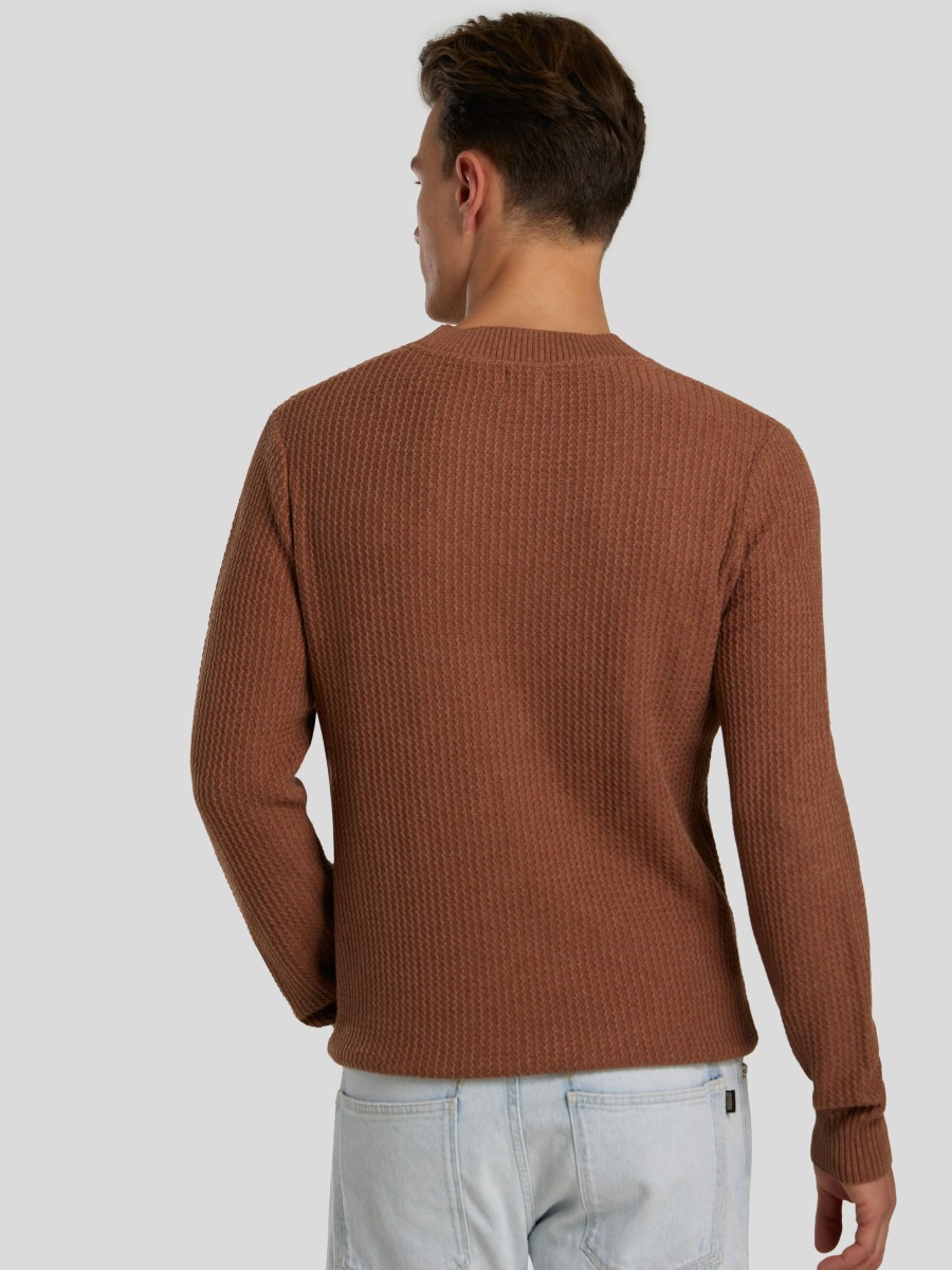 Manner Paul Pullover & Strickjacken | Pullover Mit Waffle-Optik Rost