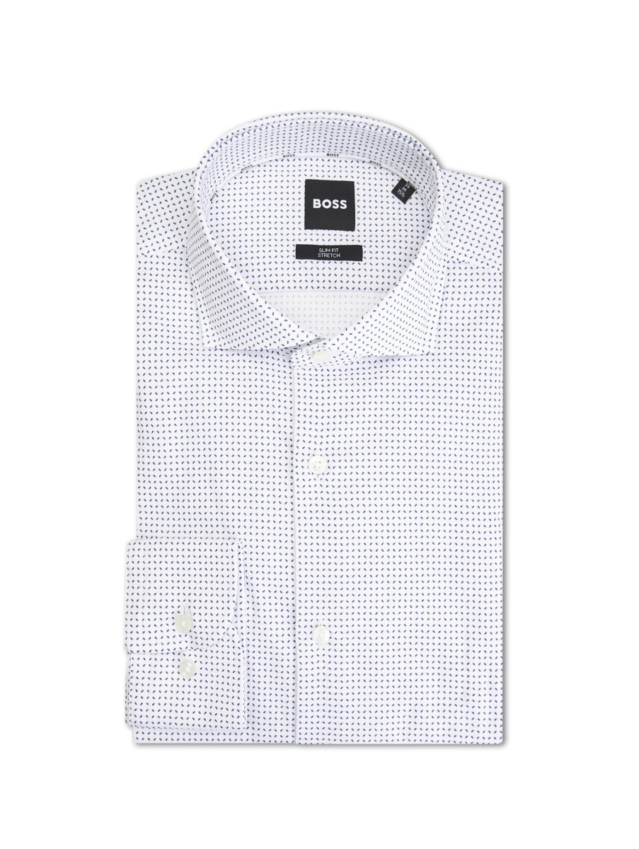 Manner BOSS Men Hemden | Hemd Im Slim Fit Weiss