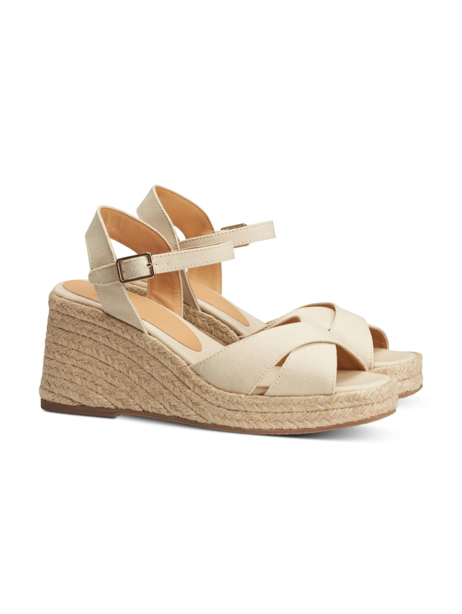 Frauen Castaner Sandalen & Sandaletten | Wedges Ecru