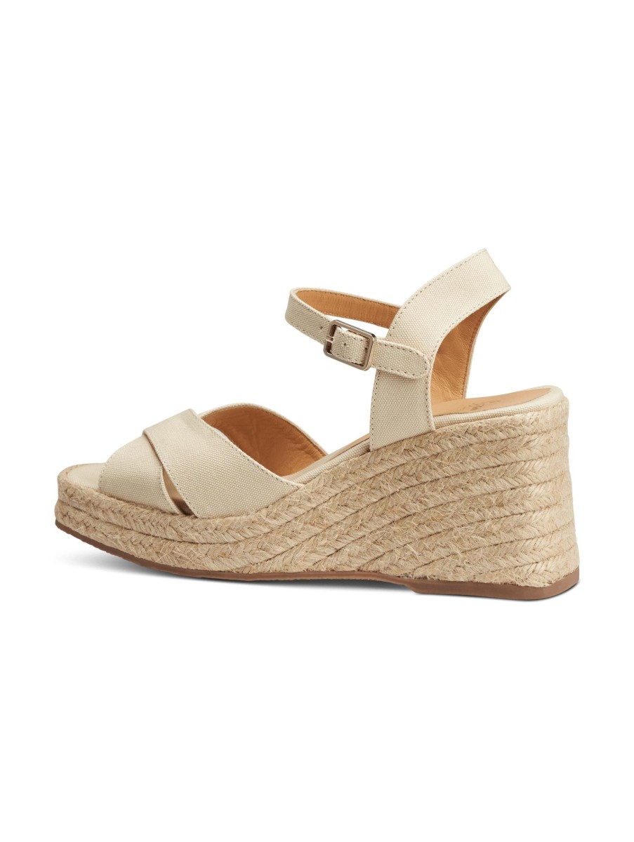 Frauen Castaner Sandalen & Sandaletten | Wedges Ecru