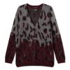 Frauen Scotch & Soda Women Pullover & Strick | Strickjacke Mit Animalprint Bordeaux