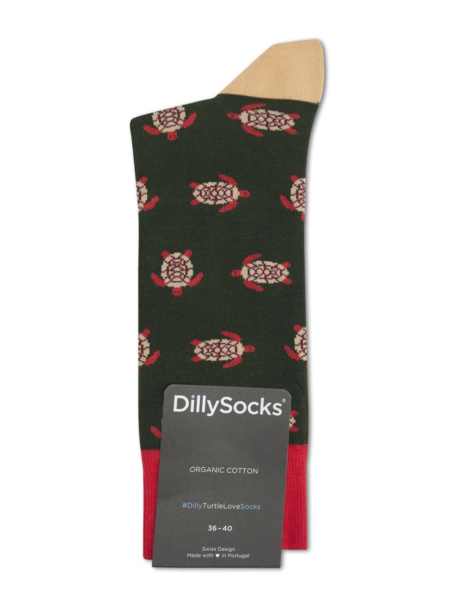 Frauen Dilly Socks Wasche & Loungewear | Socken Turtle Love Grun