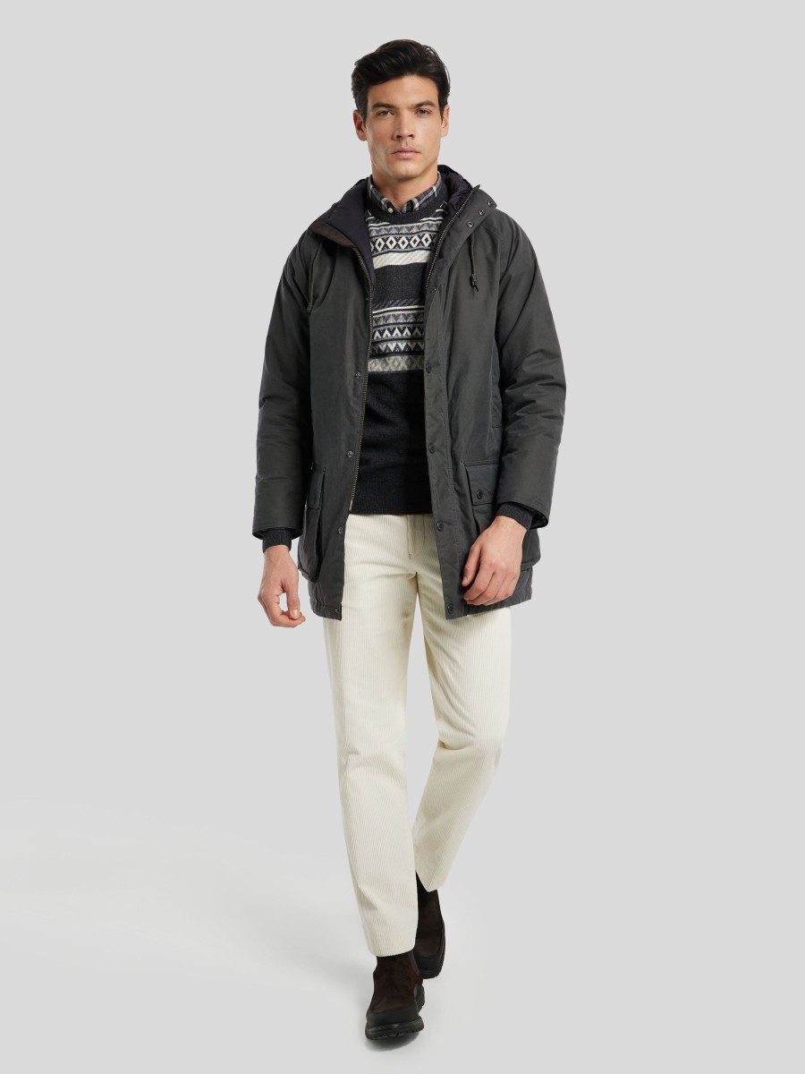 Manner Barbour Mantel | Parka Anthrazit