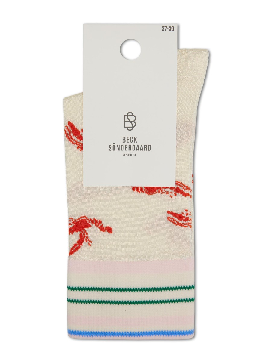 Frauen Becksöndergaard Wasche & Loungewear | Socken Ecru