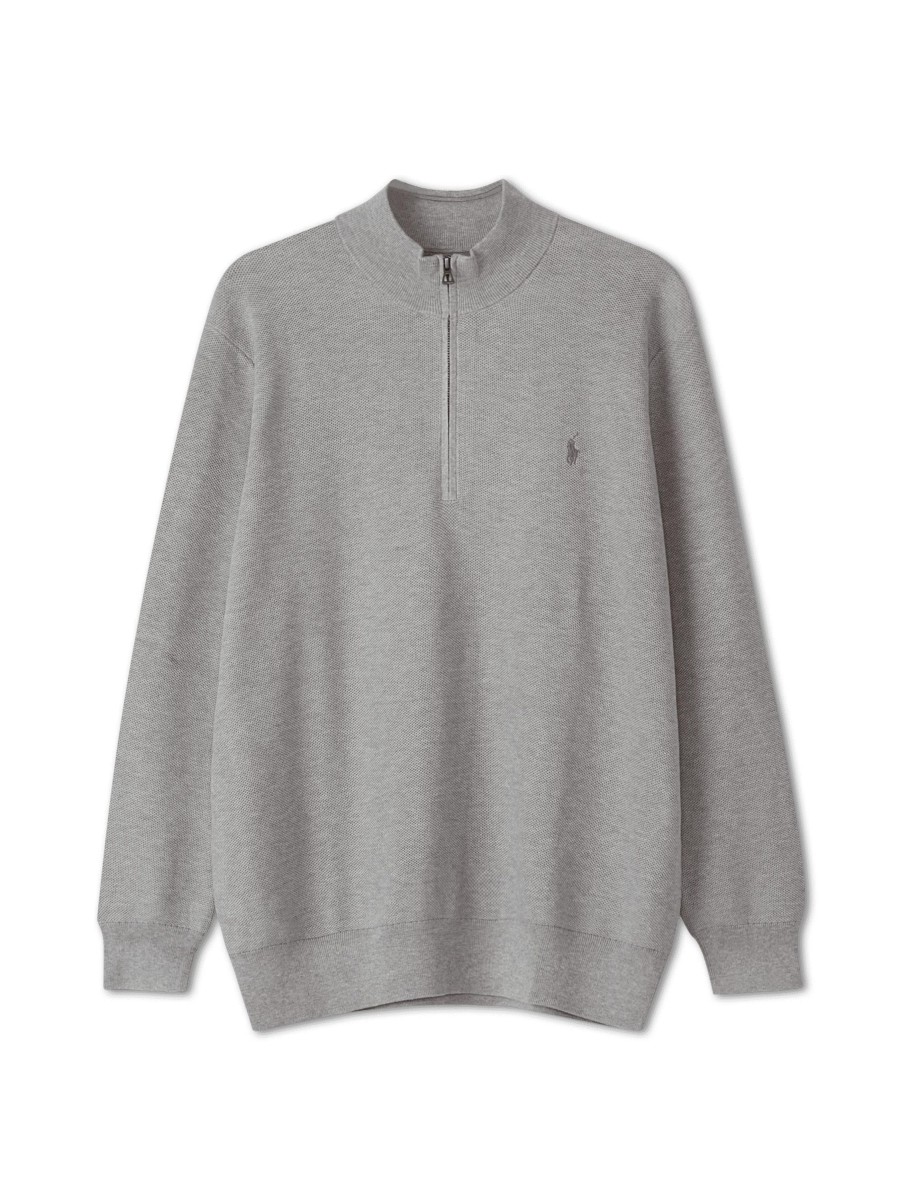 Manner Polo Ralph Lauren Grosse Grossen | Pullover Mit Troyer-Kragen Grau