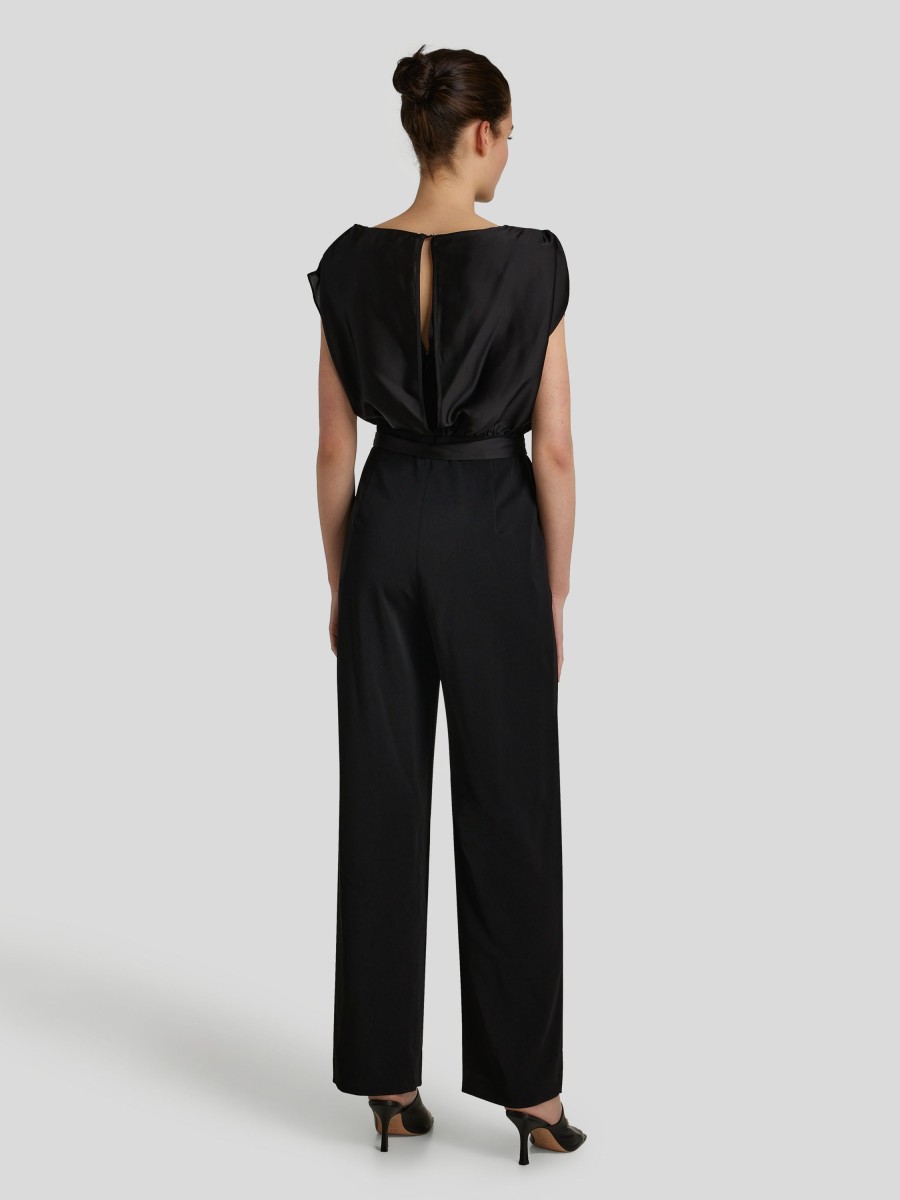 Frauen Swing Overalls & Jumpsuits | Jumpesuit Schwarz