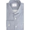 Manner Artigiano Hemden | Hemd Mit Mikro-Vichy Muster Indigo