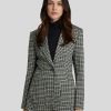 Frauen Marc Cain Blazer | Blazer Mit Hahnentritt Mint