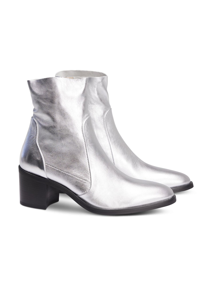 Frauen Donna Carolina Boots & Stiefeletten | Stiefelette Zero Beky Silber