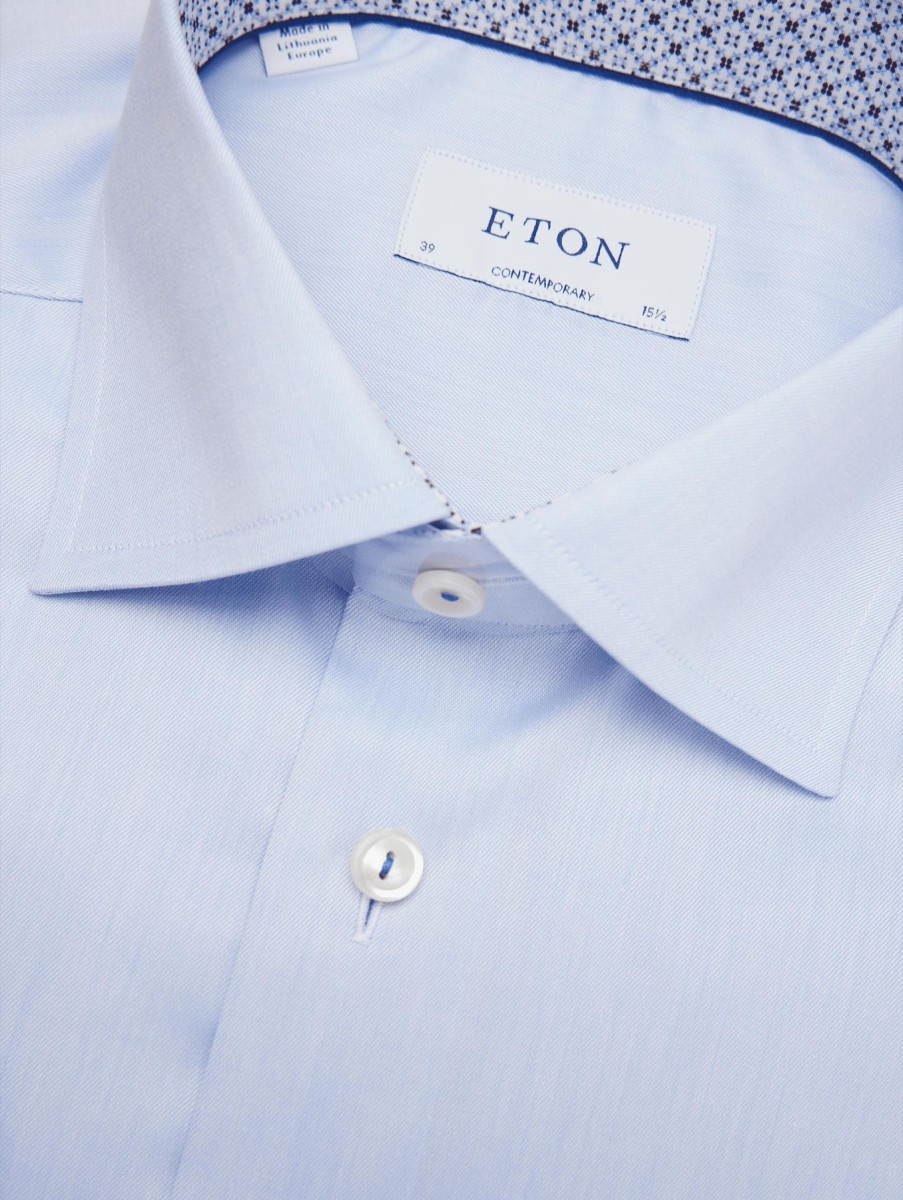 Manner Eton Hemden | Businesshemd Im Contemporary Fit Hellblau