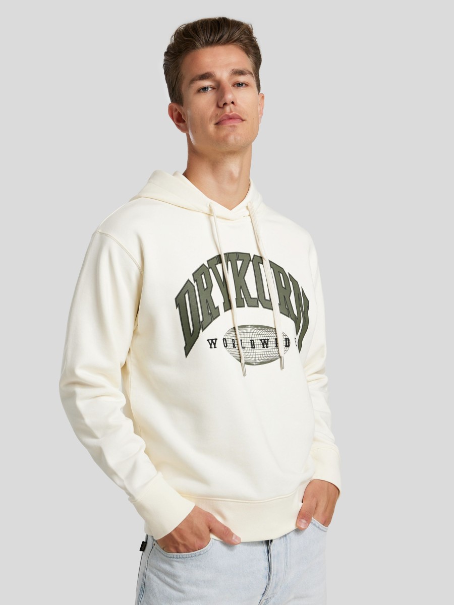 Manner Drykorn Hoodies & Sweatshirts | Hoodie Mit Logo Ecru