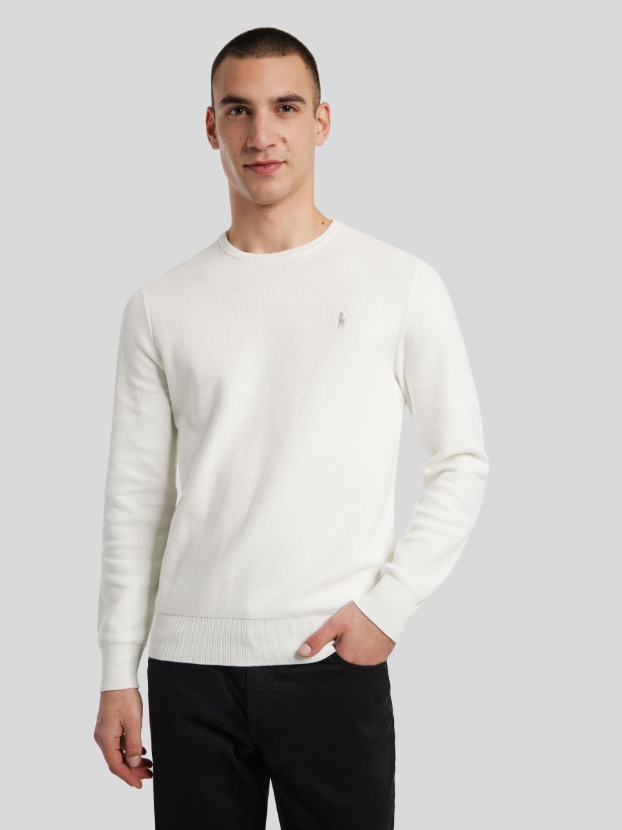 Manner Polo Ralph Lauren Men Pullover & Strickjacken | Strickpullover Weiss