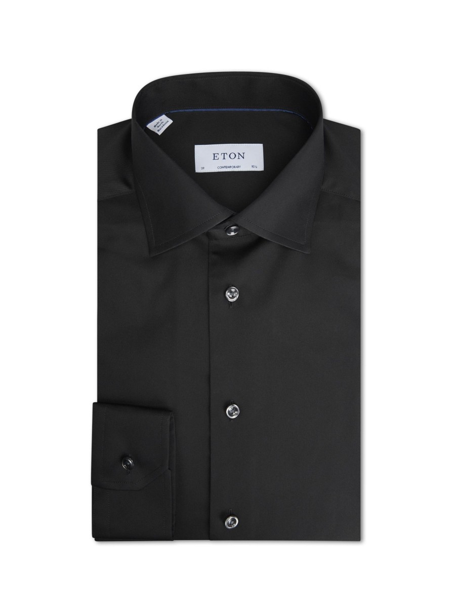 Manner Eton Hemden | Hemd Im Contemporary Fit Schwarz