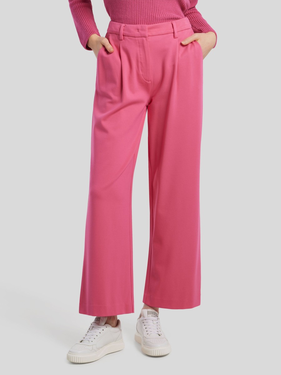 Frauen Marc O Hosen | Bundfaltenhose Aus Jersey Pink