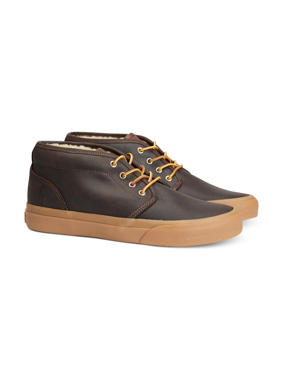 Manner Polo Ralph Lauren Men Boots & Bottinen | Schnurboots Cognac