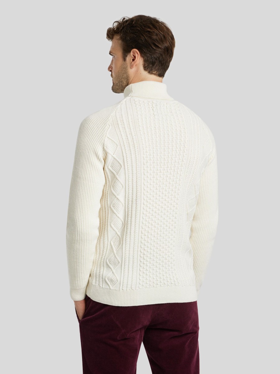 Manner Paul Pullover & Strickjacken | Rollkragenpullover Ecru