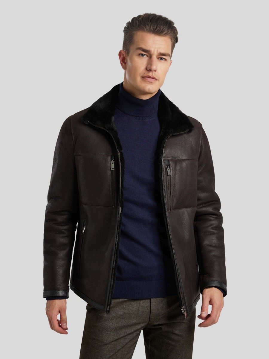 Manner Paul Kehl Jacken | Lammfelljacke Dunkelbr.