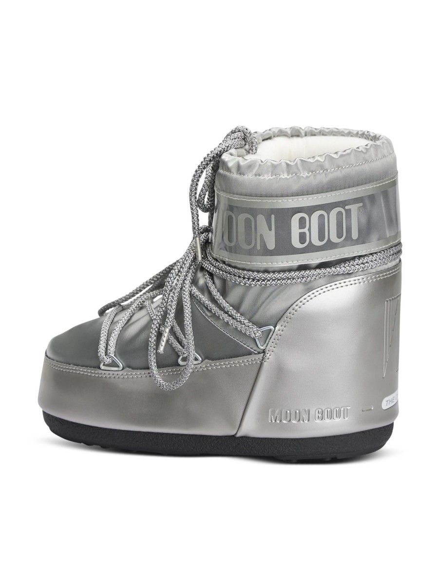 Frauen MOON BOOT Halbschuhe | Boots Icon Low Glance Silber