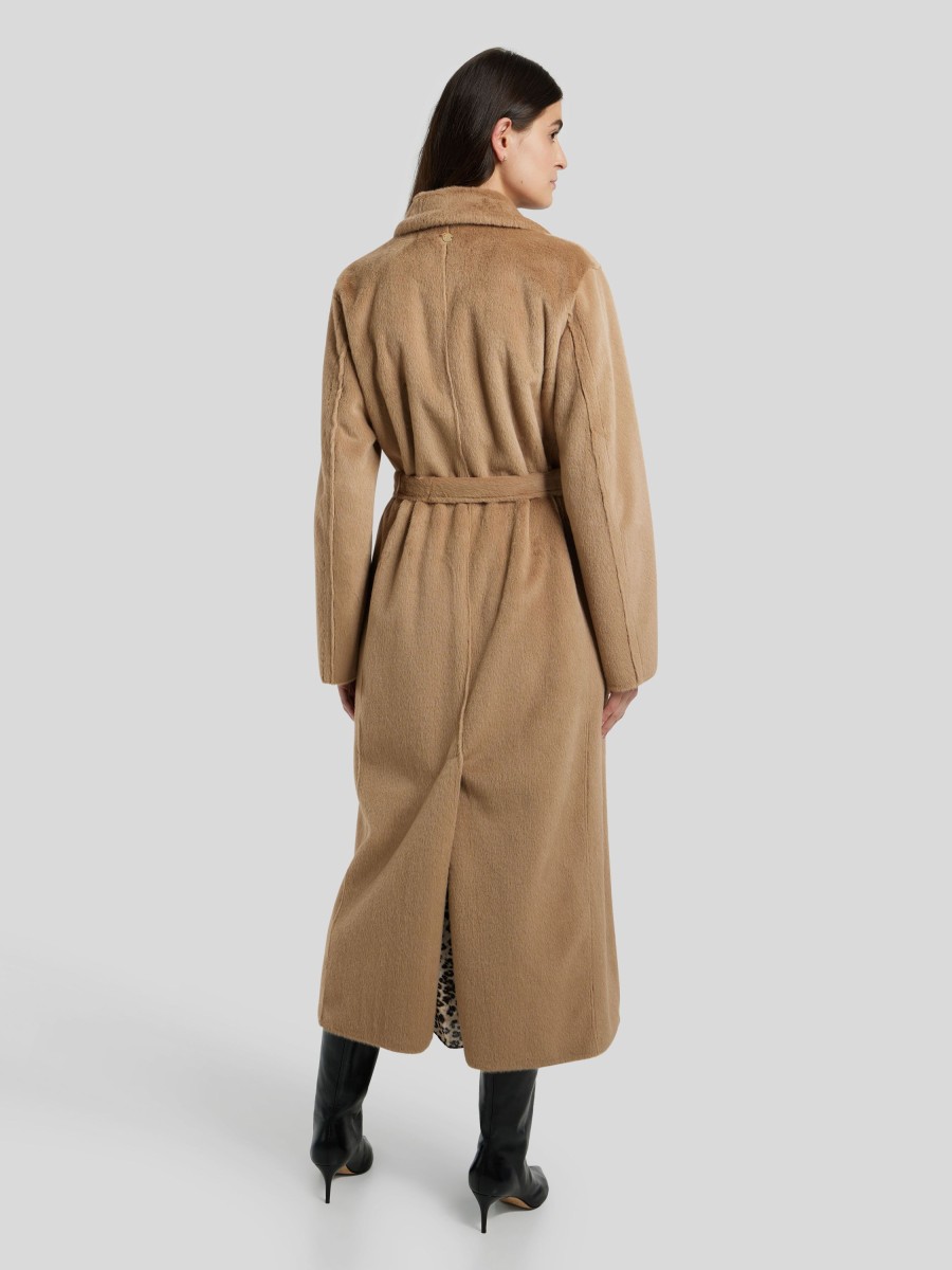 Frauen Marc Cain Mantel | Mantel Aus Fake Fur Camel