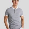 Manner Tommy Hilfiger Polo-Shirts | Polo-Shirt Im Slim Fit Hellgrau