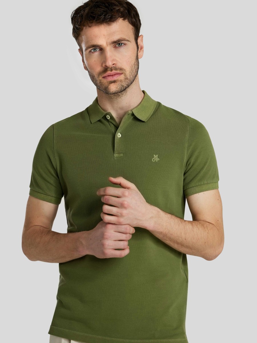 Manner Marc O Polo-Shirts | Polo-Shirt Im Shaped Fit Grun