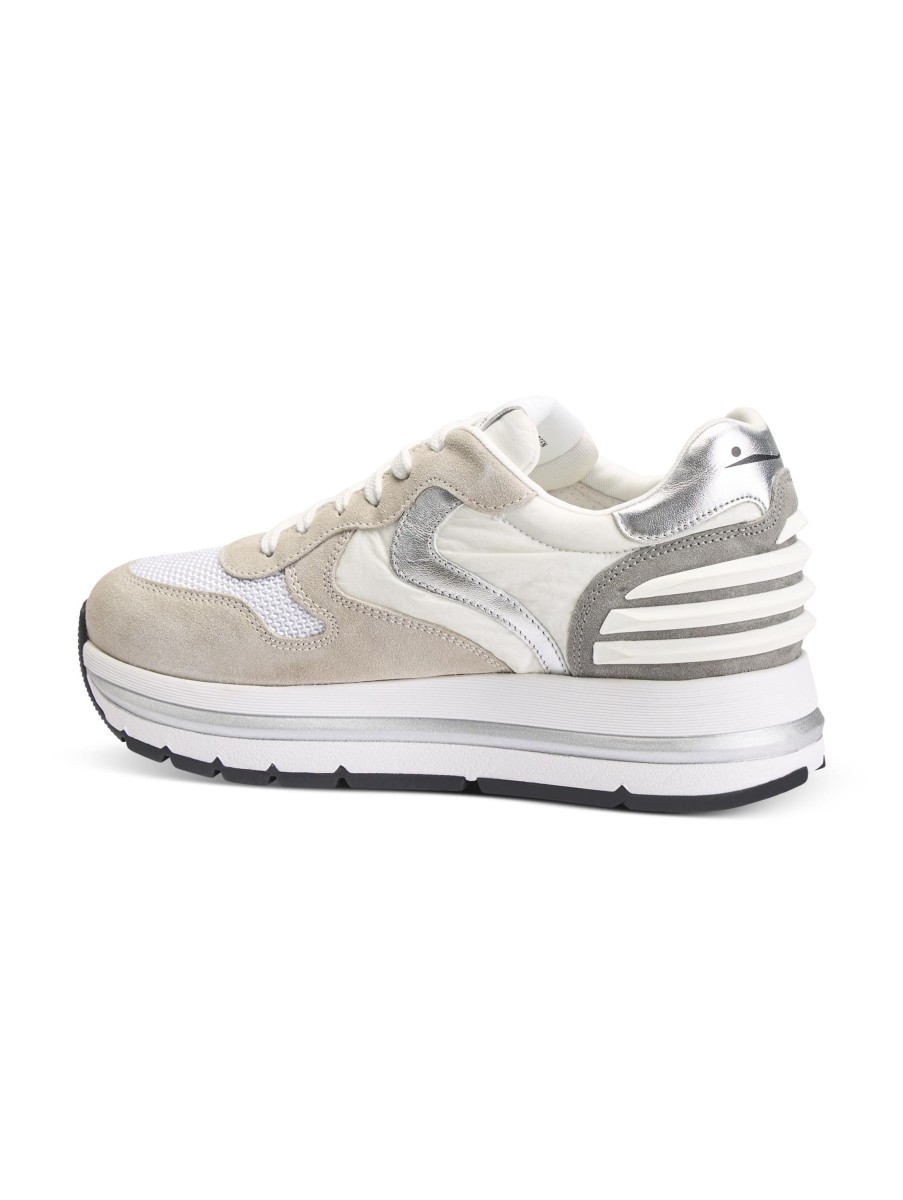 Frauen Voile Blanche Sneakers | Plateau-Sneaker Maran Silber