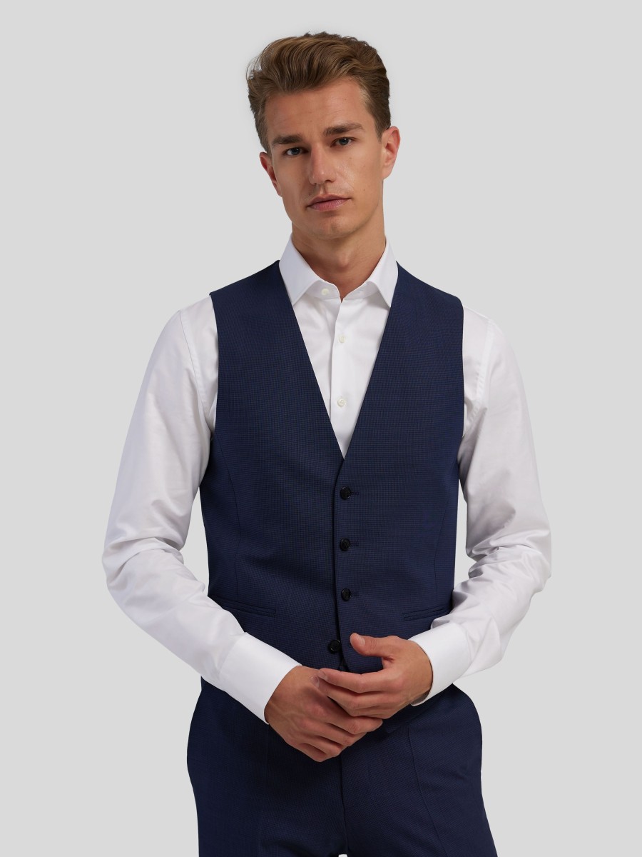 Manner HUGO Gilets & Westen | Gilet Im Regular Fit Vin Marine