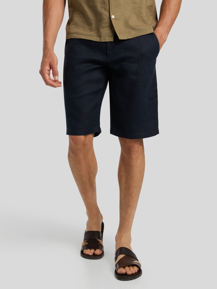 Manner Marc O Shorts | Leinen-Bermudas Im Regular Fit Marine