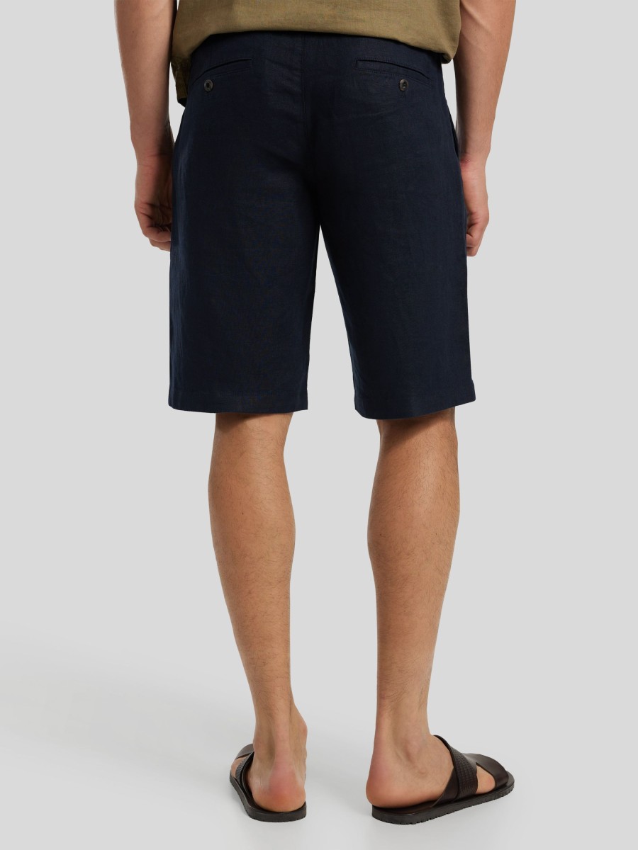 Manner Marc O Shorts | Leinen-Bermudas Im Regular Fit Marine