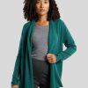 Frauen Paul Kehl Pullover & Strick | Strickjacke Aus Kaschmir Dunkelgrun