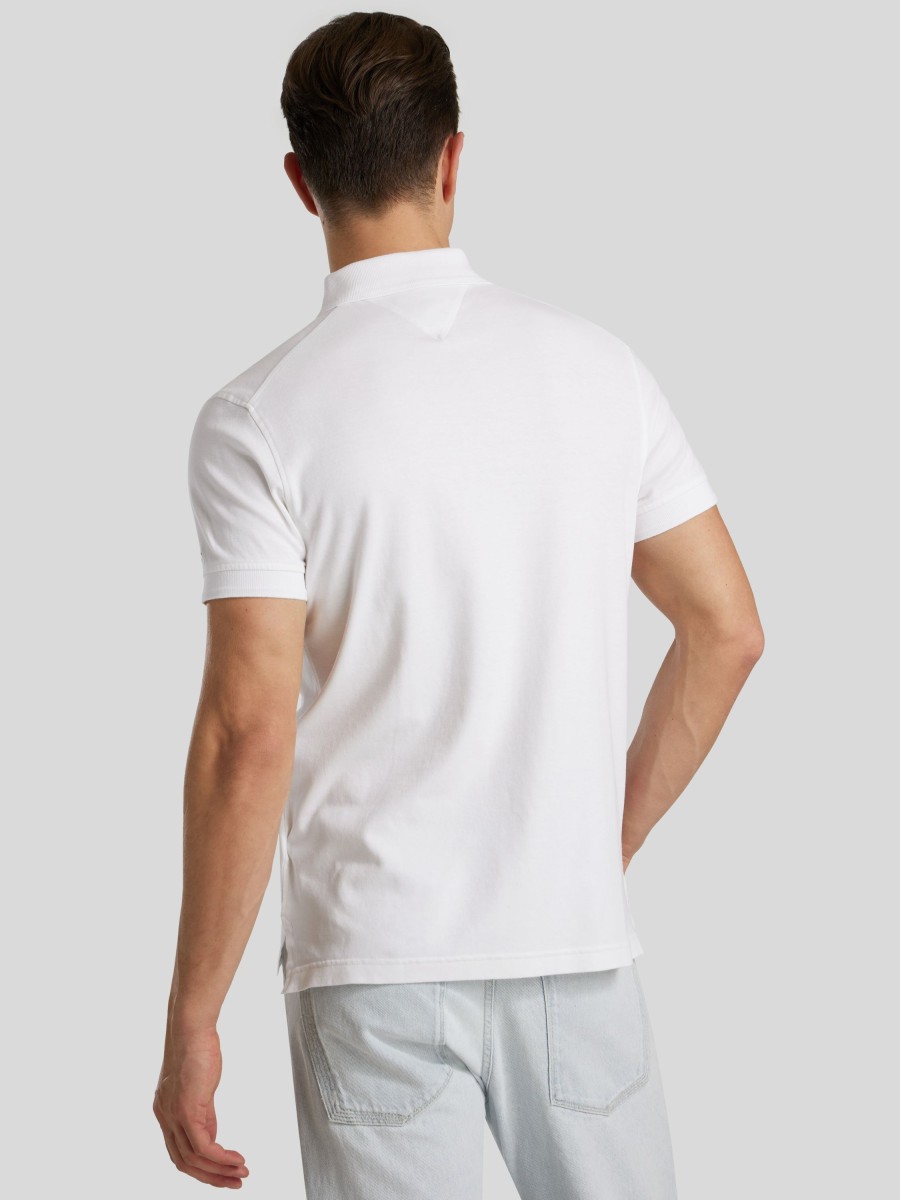 Manner Tommy Hilfiger Polo-Shirts | Polo-Shirt Mit Zip Weiss