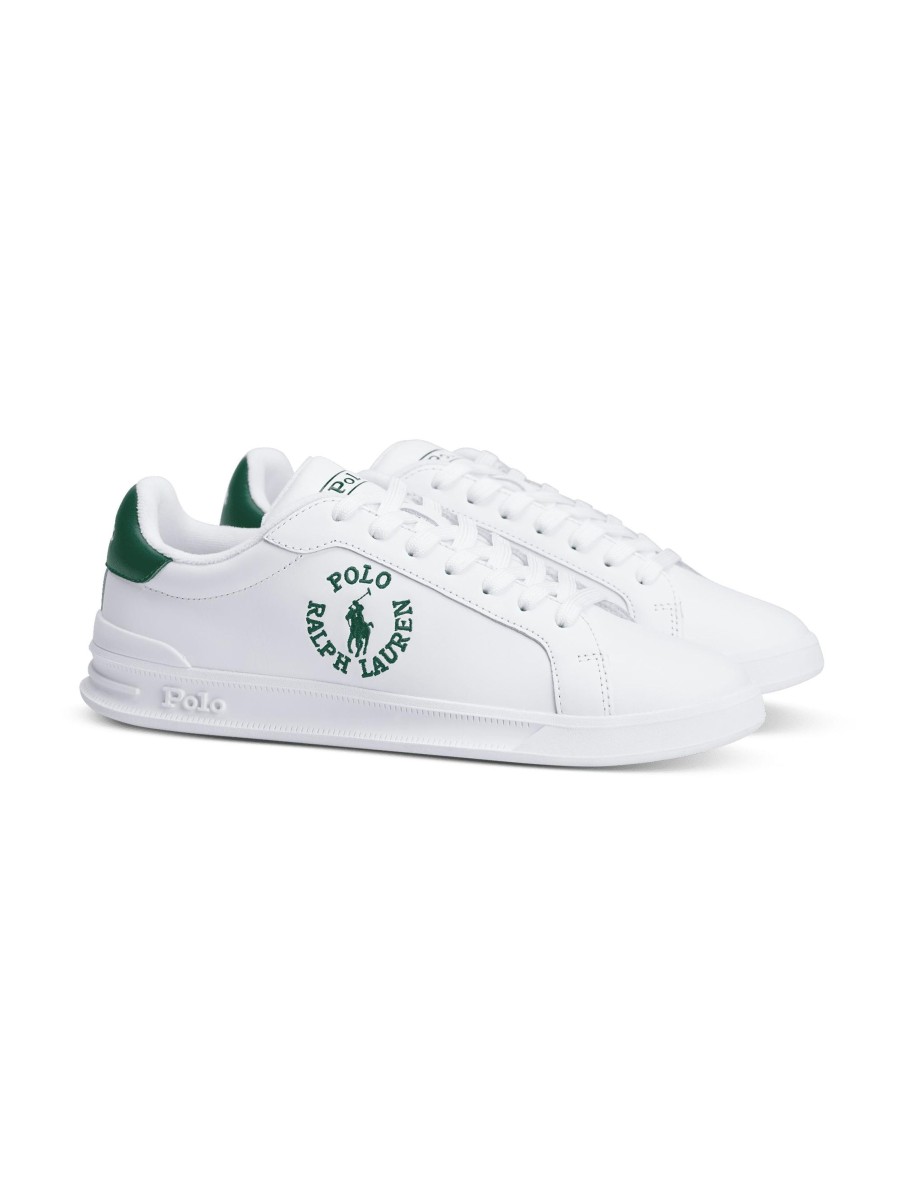 Manner Polo Ralph Lauren Men Sneakers | Sneaker Mit Logo Weiss