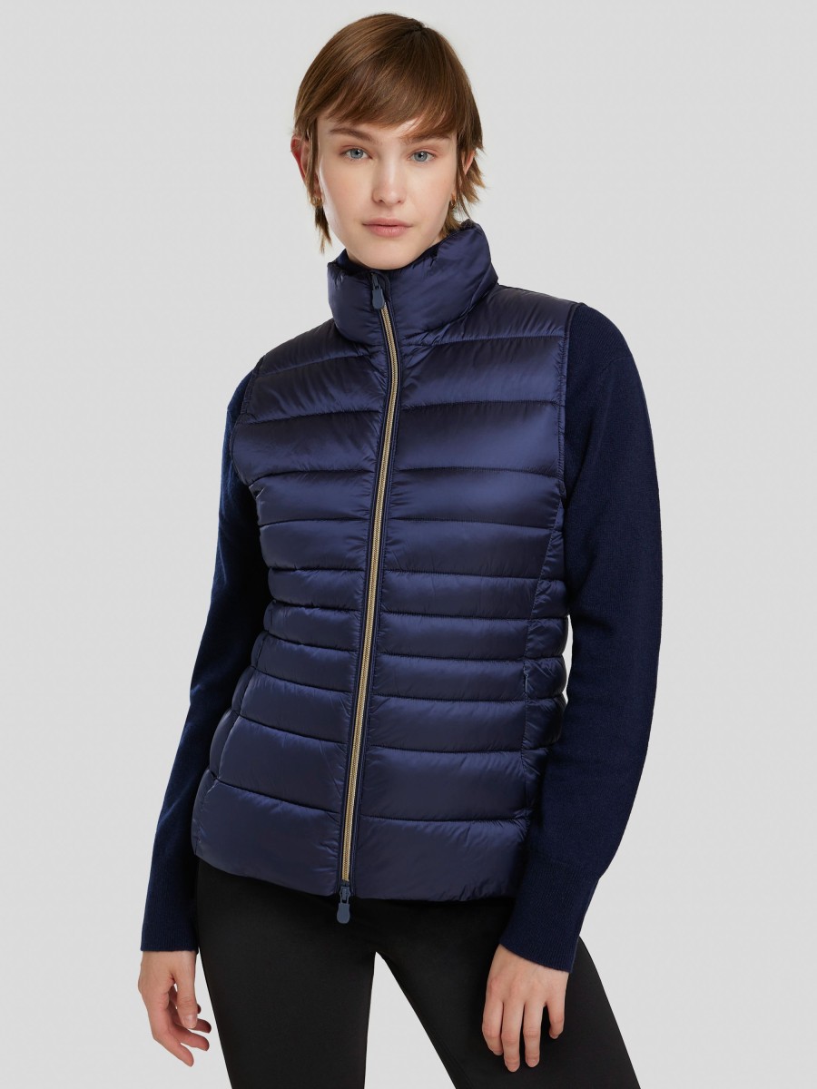 Frauen Save the Duck Gilets & Westen | Steppgilet Marine