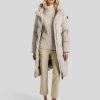 Frauen Woolrich Mantel | Steppjacke Aus Daunen Taupe