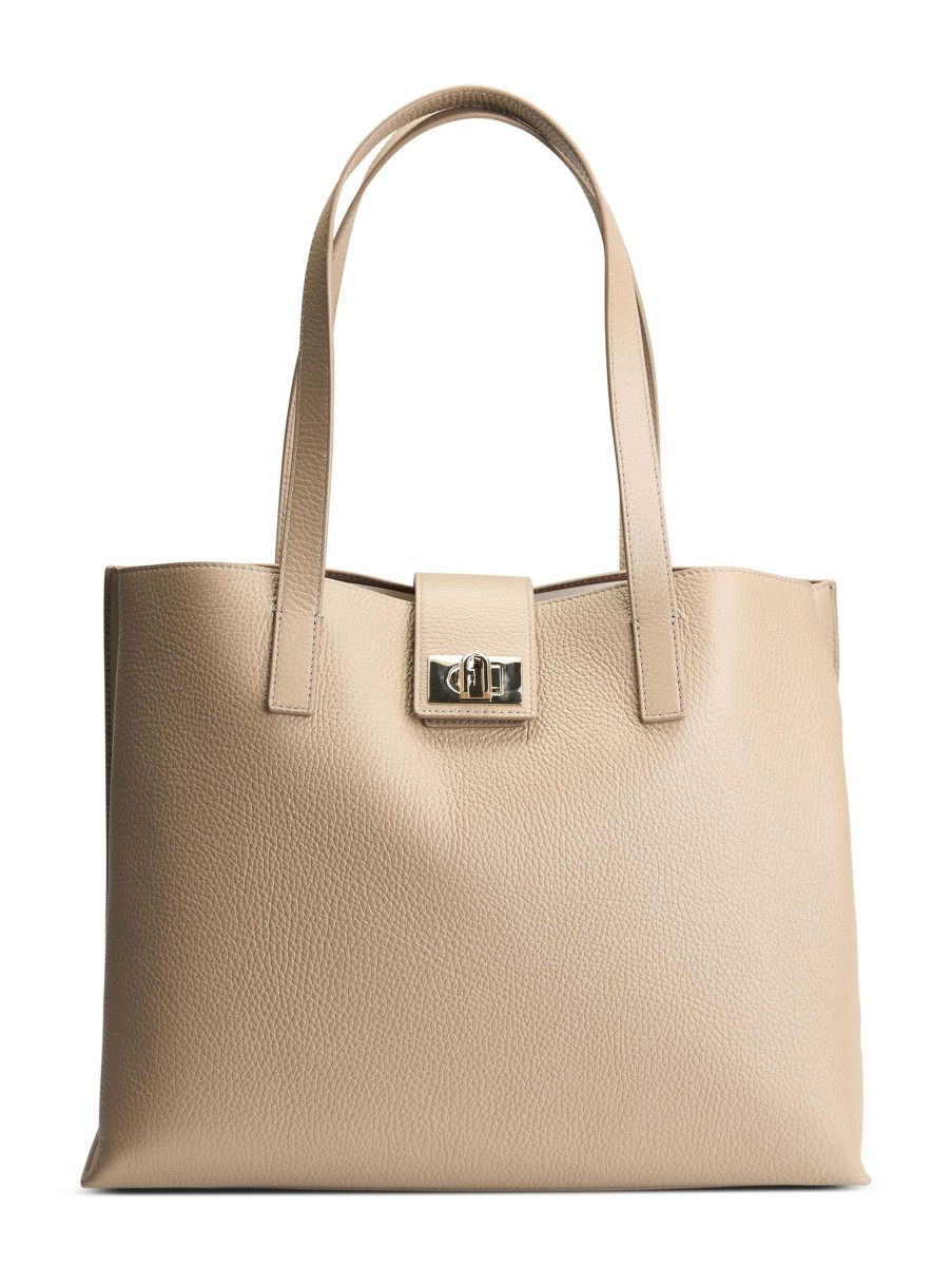 Frauen Furla Taschen | Handtasche Tote Bag Ballerina L Taupe