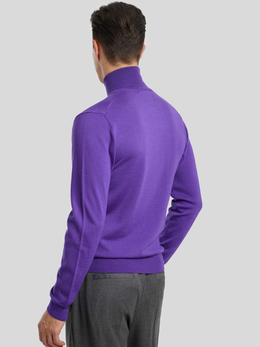 Manner Manuel Ritz Pullover & Strickjacken | Rollkragenpullover Violett