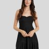 Frauen Pinko Kleider | Minikleid Aus Strick Schwarz