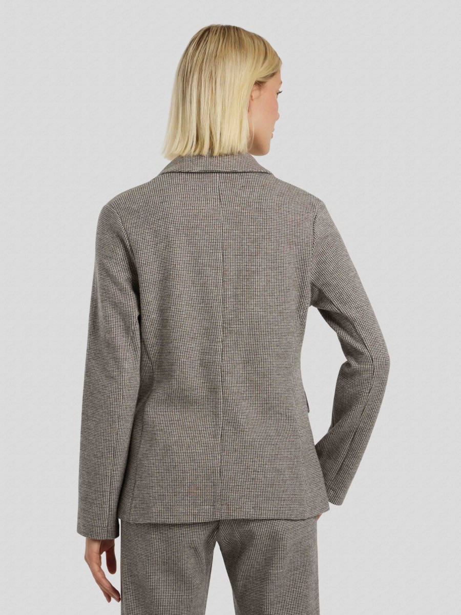 Frauen Marc O Blazer | Karo-Blazer Aus Jersey Braun