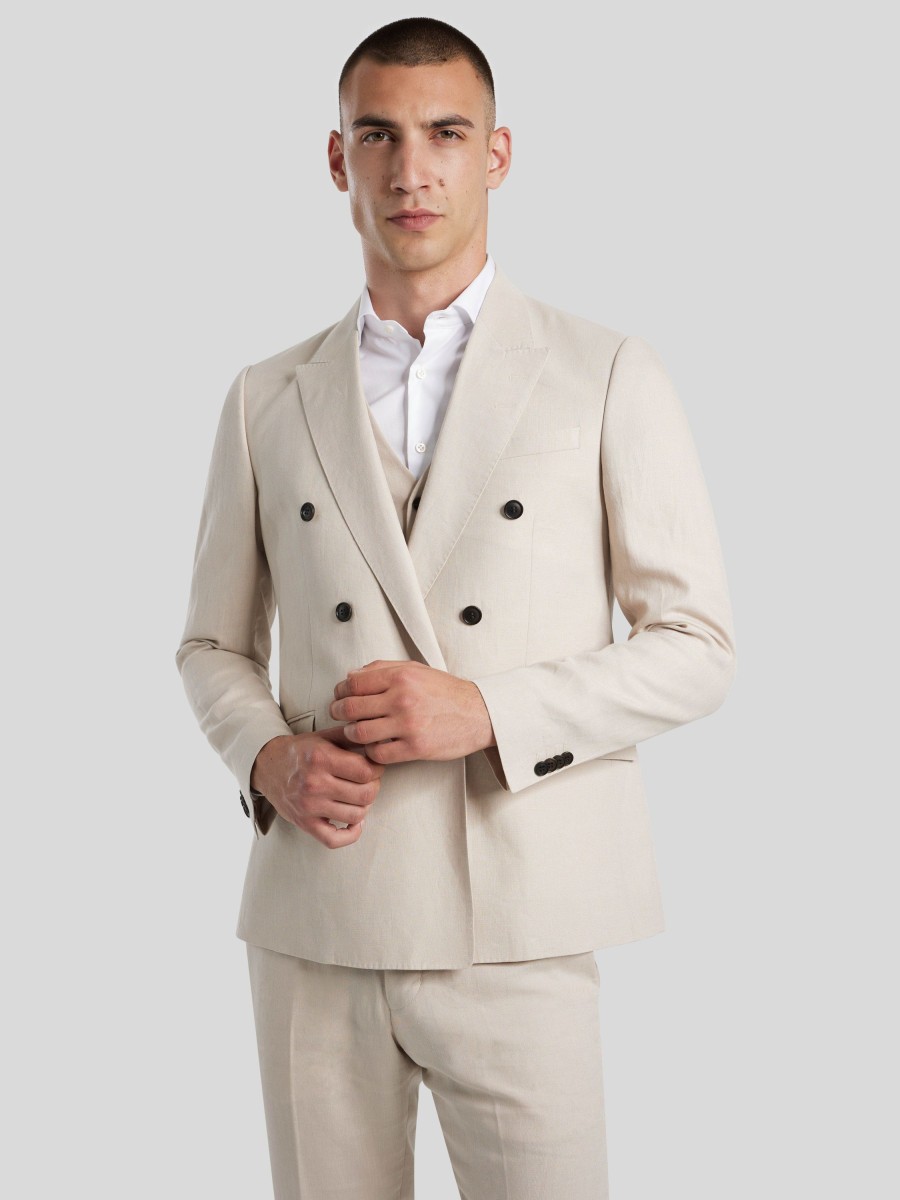 Manner Tiger of Sweden Vestons | Veston Aus Leinen Beige